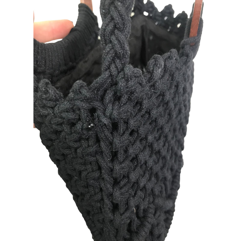 Danielle Nicole Women's Black Boho Macrame Wooden… - image 5